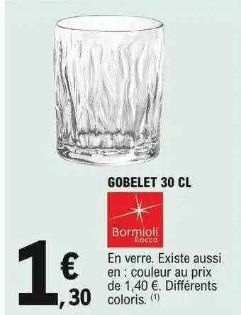 Gobelet 30cl Bormioli Rocco