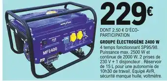 E.Leclerc Groupe électrogène 2400 W offre