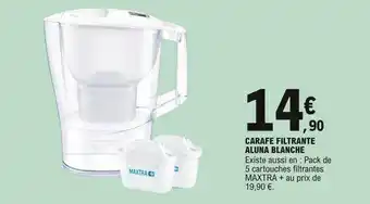 E.Leclerc Carafe Filtrante Aluna Blanche offre