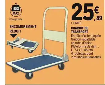 E.Leclerc Chariot De Transport offre