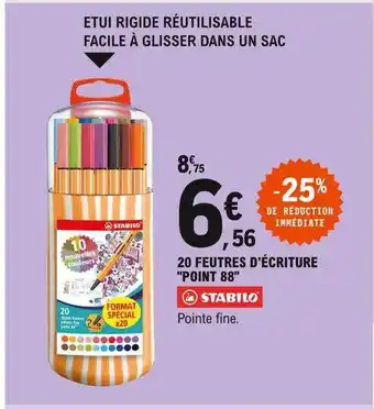 E.Leclerc 20 Feutres D'écriture offre