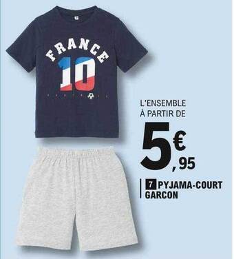 E.Leclerc Pyjama-court Garçon offre