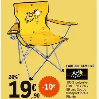 E.Leclerc Fauteuil Camping Tour De France offre