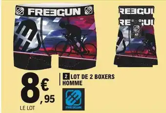 E.Leclerc Lot De 2 Boxers Homme Freegun offre
