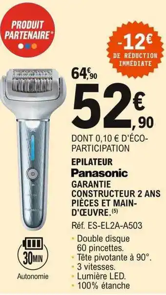 E.Leclerc épilateur Panasonic offre