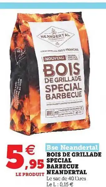 Hyper U Bois De Grillade Spécial Barbecue Neandertal offre