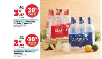 Hyper U Eau Minérale Naturelle Pétillante Abatilles Eaux Minérales D'arcachon, Eau Minérale Naturelle Abatilles Eaux Minérales D'arca offre