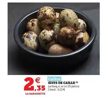 Hyper U Oeufs De Caille offre