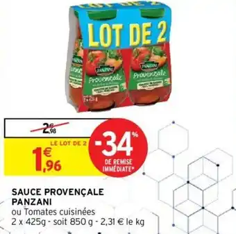 Intermarché Hyper PANZANI sauce provençale offre