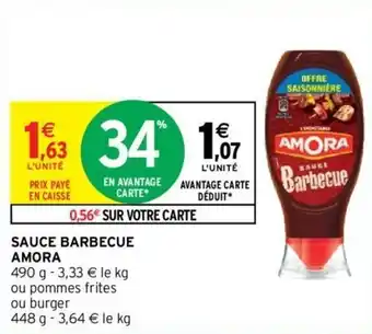 Intermarché Hyper AMORA sauce barbecue offre