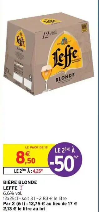 Intermarché Hyper LEFFE bière blonde offre