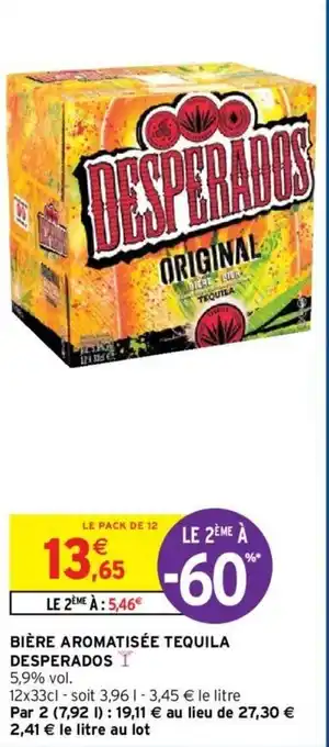 Intermarché Hyper DESPERADOS bière aromatisée tequila offre