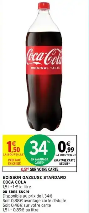 Intermarché Hyper COCA COLA boisson gazeuse standard offre