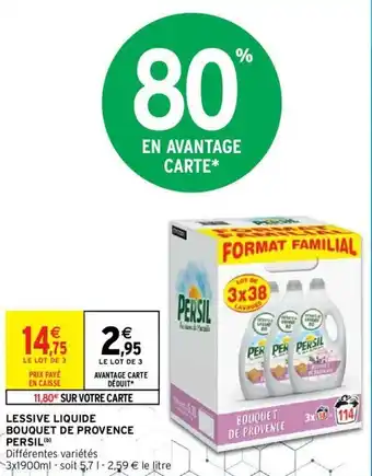 Intermarché Hyper PERSIL lessive liquide bouquet de provence offre