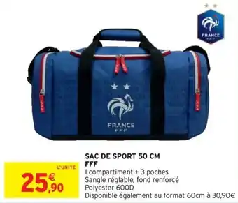 Intermarché Hyper FFF sac de sport 50 cm offre