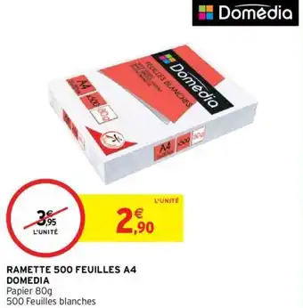Intermarché Hyper DOMEDIA ramette 500 feuilles A4 offre