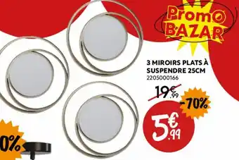 Maxi Bazar 3 miroirs plats à suspendre 25cm offre