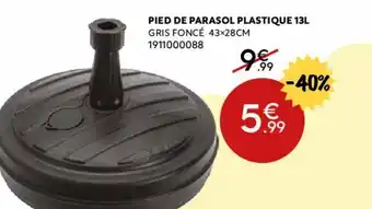 Maxi Bazar Pied de parasol plastique 13L offre