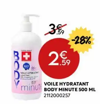 Maxi Bazar BODY MINUTE 500 ML voile hydratant offre