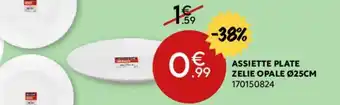 Maxi Bazar Assiette plate zelie opale 25cm offre
