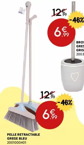 Pelle retractable grege bleu