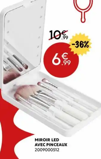 Maxi Bazar Miroir led avec pineaux offre