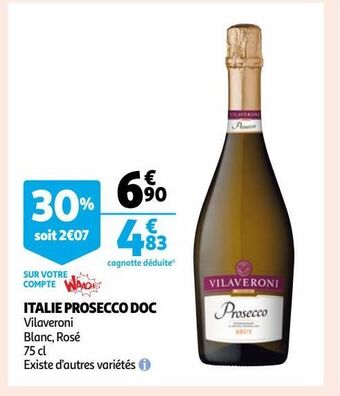 Auchan Supermarché Italie prosecco doc offre