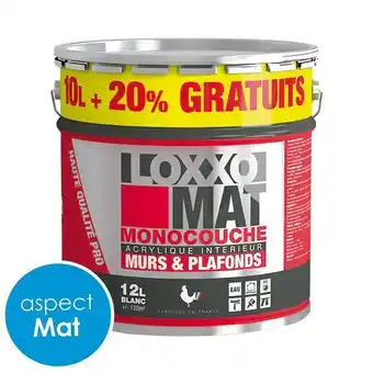 Décor Discount Peinture loxxo blanc mat monocouche 12l offre