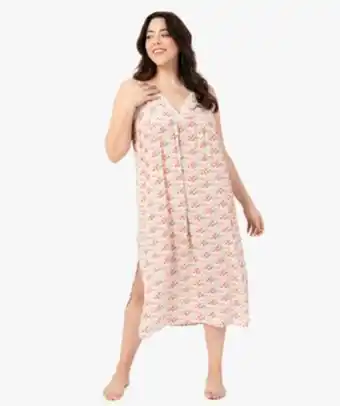 Gémo Nuisette femme grande taille à fines bretelles à motifs fleuris vue1 - gemo(homwr fem) - gemo offre