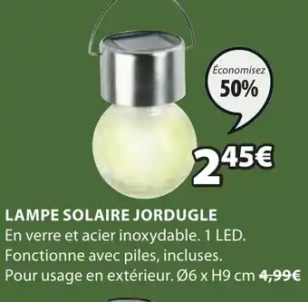 JYSK Lampe Solaire Jordugle offre