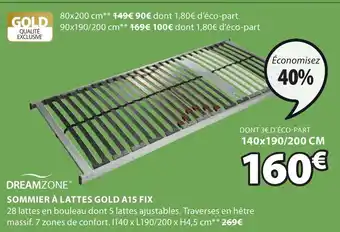 JYSK Sommier à Lattes Gold A15 Fix offre