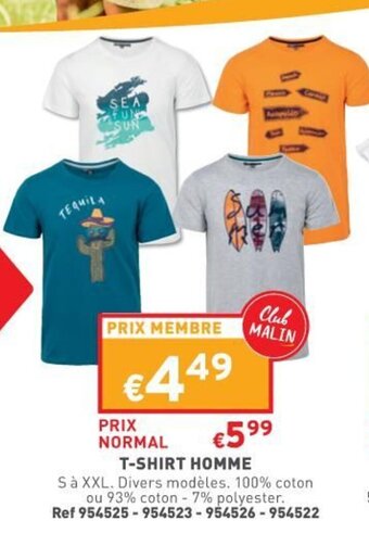 Trafic T-shirt homme offre