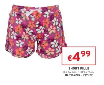 Trafic Short fille offre