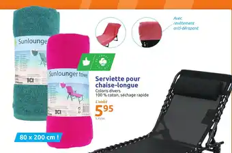 Action Serviette pour chaise-longue offre