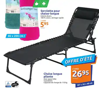 Action Chaise longue pliante offre