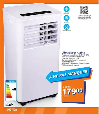 Action Climatiseur alpina offre