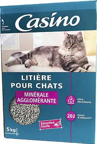 Casino Supermarchés Litière pour chats Minérale Agglomérante offre