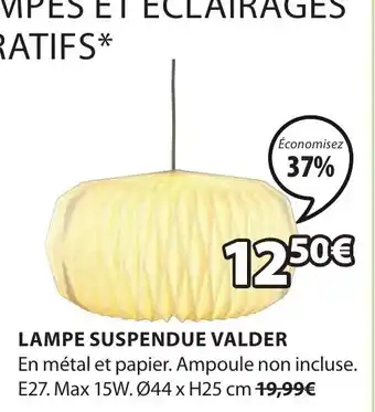 JYSK Lampe Suspendue Valder offre