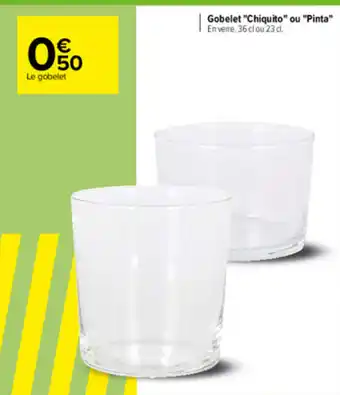 Gobelet "Chiquito" ou "Pinta"