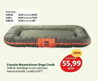 Maxi Zoo Coussin Mountaineer Dogs Creek offre