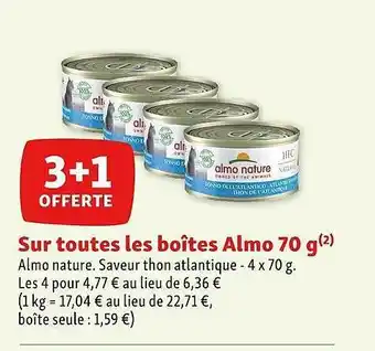 Maxi Zoo Les Boîtes Almo 70 G offre