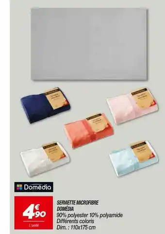 Netto Serviette Microfibre Domédia offre