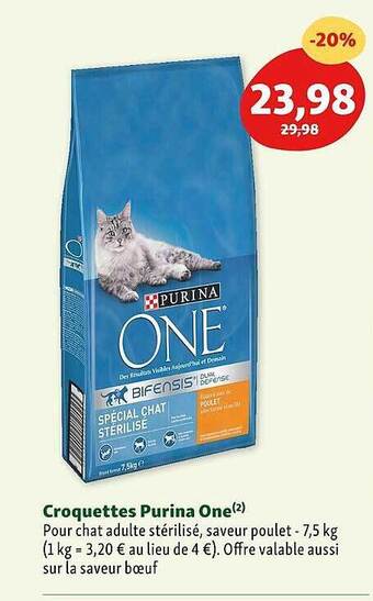 Maxi Zoo Croquettes Purina One offre