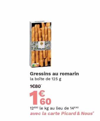 Picard Gressins Au Romarin offre