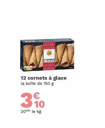 Picard 12 Cornets à Glace offre