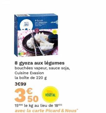Picard 8 Gyoza Aux Légumes offre
