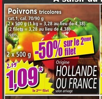 Norma Poivrons Tricolores offre