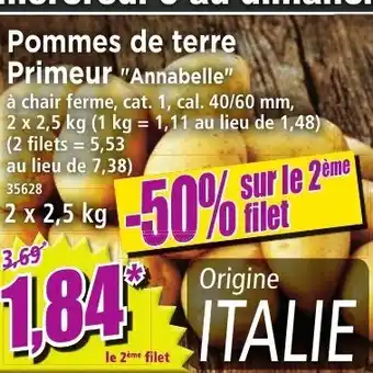 Norma Pommes de Terre Primeur offre