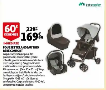Poussette landeau trio bébé confort
