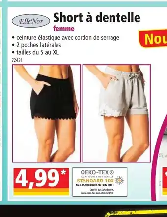 Norma Short à Dentelle offre